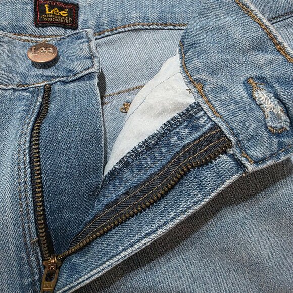 Lee Relaxed Fit High Rise Straight Leg Jeans Womens 20W Medium, 22WM, 26WM Blue - Picture 6 of 11